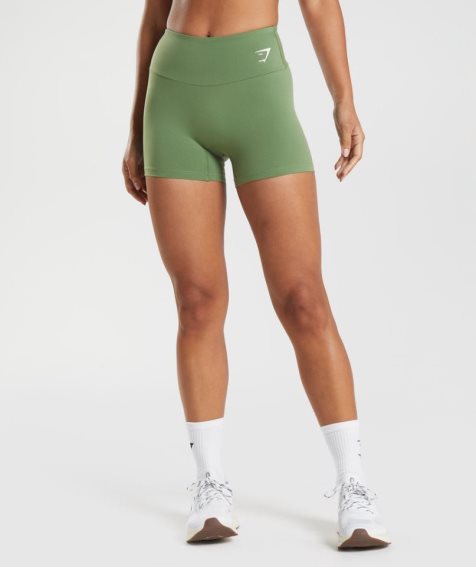 Women's Gymshark Training Tight Shorts Green | CA 80AD16